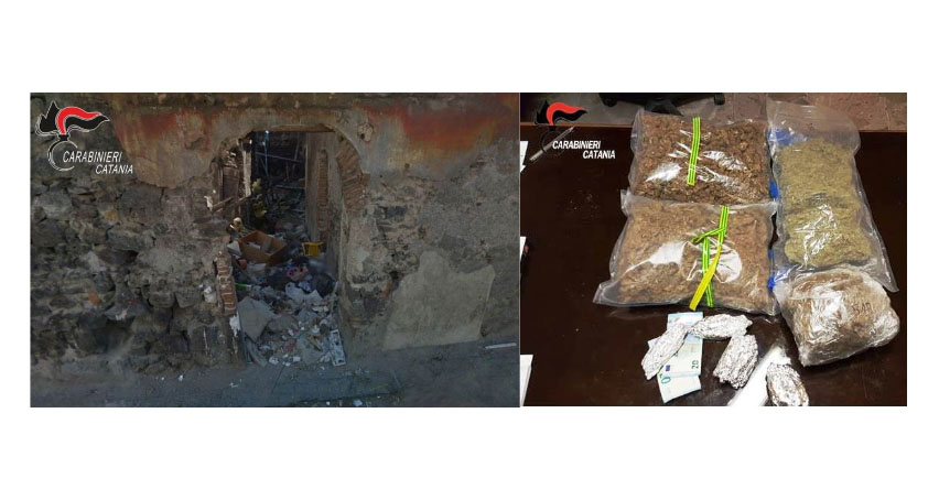 Catania, 17enne arrestato mentre spaccia al “Tondicello”. Nel “suo” rudere-deposito sequestrati oltre 2,5 Kg di marijuana
