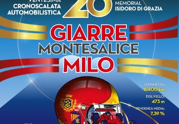 Autimobilismo: dal 6 all&rsquo;8 luglio la Cronoscalata Giarre Montesalice Milo celebra il ventennale