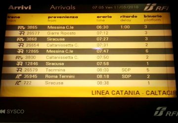 Messina-Catania-Siracusa, treni regionali: una continua odissea