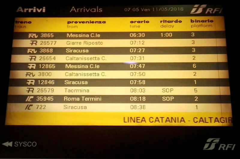 Messina-Catania-Siracusa, treni regionali: una continua odissea