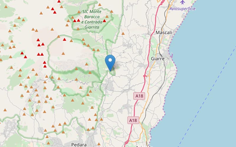 Tre scosse di terremoto stamane: la più intensa con epicentro a Milo