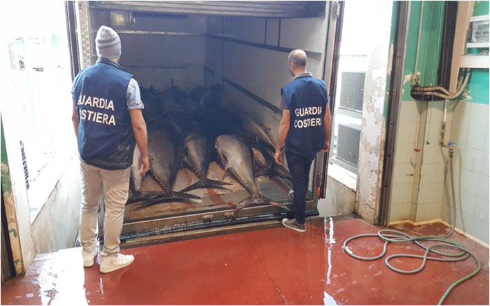 Riposto, sequestrate 4 tonnellate di tonno rosso privo di tracciabilità
