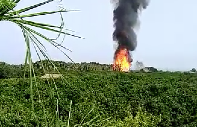 Fiumefreddo, incendio in un vivaio in contrada Lella. Intervento dei Vigili del fuoco