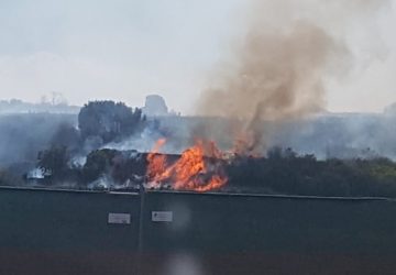 Gravina di Catania, vasto incendio a ridosso delle abitazioni: intervento dei Vigili del fuoco