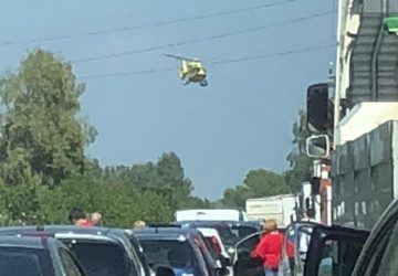 A18, grave incidente nel tratto di Calatabiano. Coinvolte tre auto e un autocarro. Interviene elisoccorso