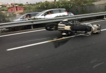 Incidente sulla Tangenziale di Catania, ferito un centauro. Rallentamenti vicino S.Giovanni Galermo