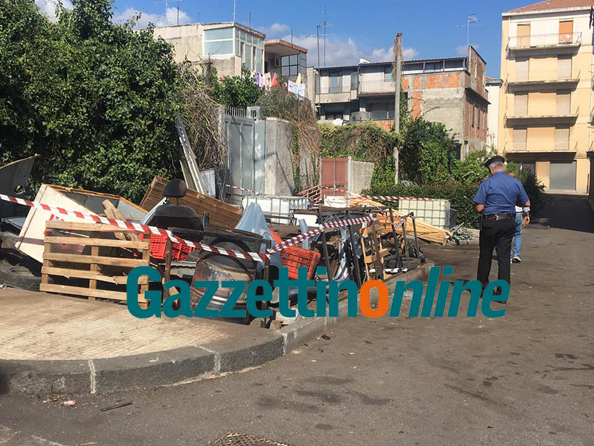 Giarre, blitz interforze dei carabinieri e del Nucleo Operativo Ecologico: sequestrata discarica in via Teatro VIDEO