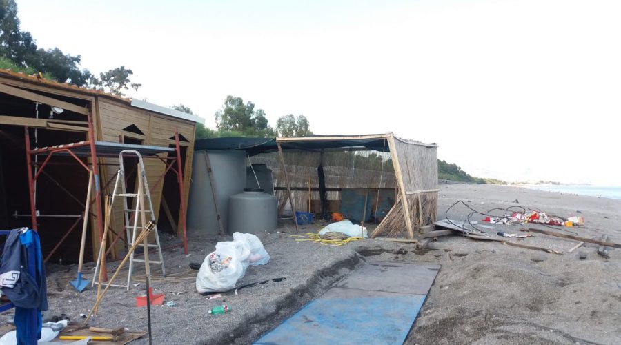 Mascali: diversi i danni provocati dalla mareggiata alle strutture balneari