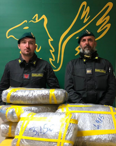 Catania, fermati due corrieri con 45 kg di marijuana