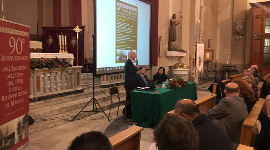 Mascali, 90° anniversario dall’eruzione del 1928. Il governatore Musumeci alla conferenza finale VIDEO