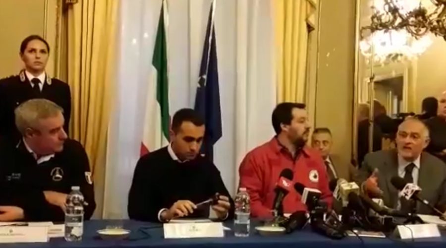 Terremoto, vertice in prefettura con Di Maio e Salvini.