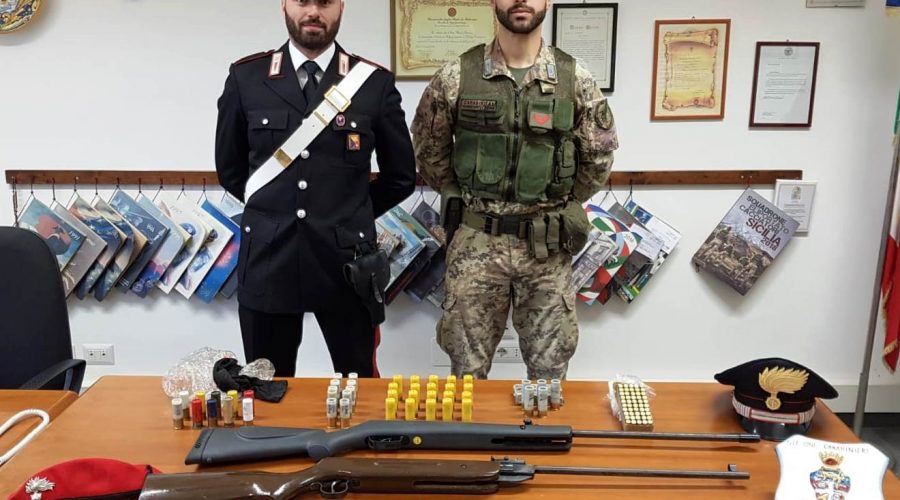 Scordia, scovate armi clandestine e munizioni: insospettabile in manette.