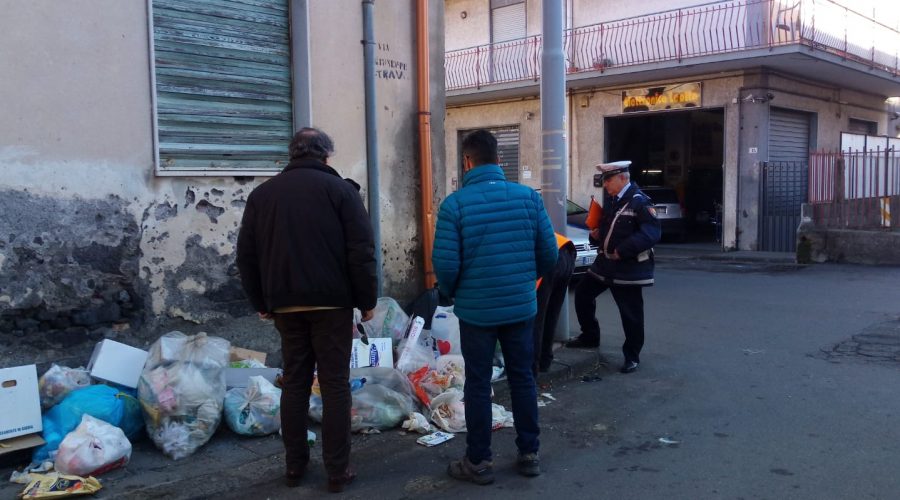 Mascali, controlli sulla differenziata: fioccano le multe