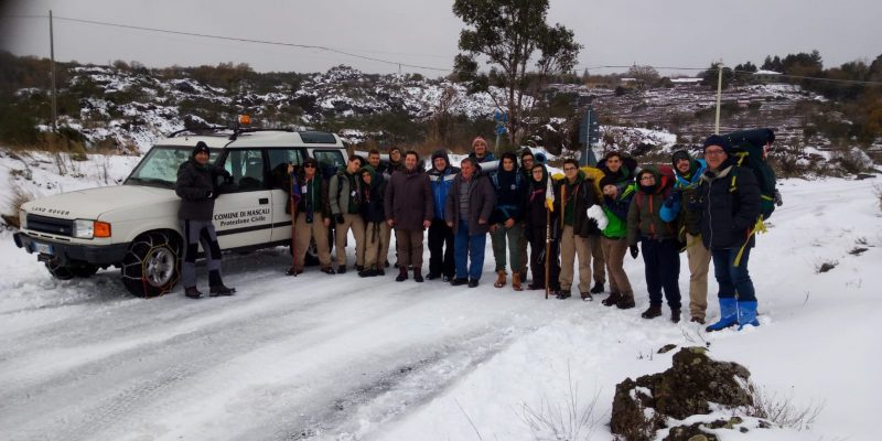 Montargano, gruppo di Scout sorpreso da una tormenta di neve: interviene la Protezione civile comunale di Mascali