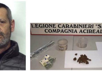 Acireale, Nascondeva in cucina il &ldquo;fumo&rdquo; da spacciare: arrestato