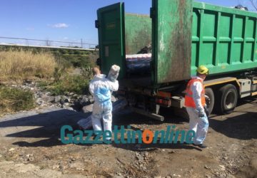 Bonifica torrente Macchia: rimossi oltre mille chili di eternit VIDEO