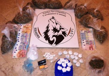 Catania, operazione antidroga dei &ldquo;Lupi&rdquo;: due gli arrestati. Sequestrati oltre 1,5 Kg tra &ldquo;coca&rdquo; e &ldquo;marijuana&rdquo;