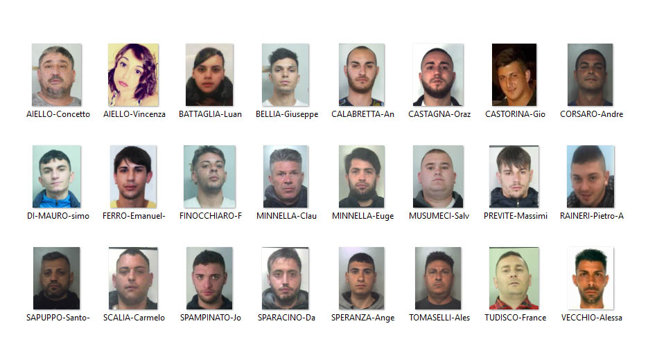 Catania, duro colpo allo spaccio della droga : 24 arresti NOMI FOTO VIDEO
