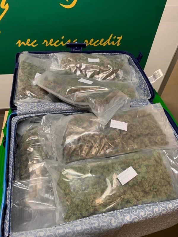 Catania, bloccato corriere in aeroporto con 6,5 kg di marijuana