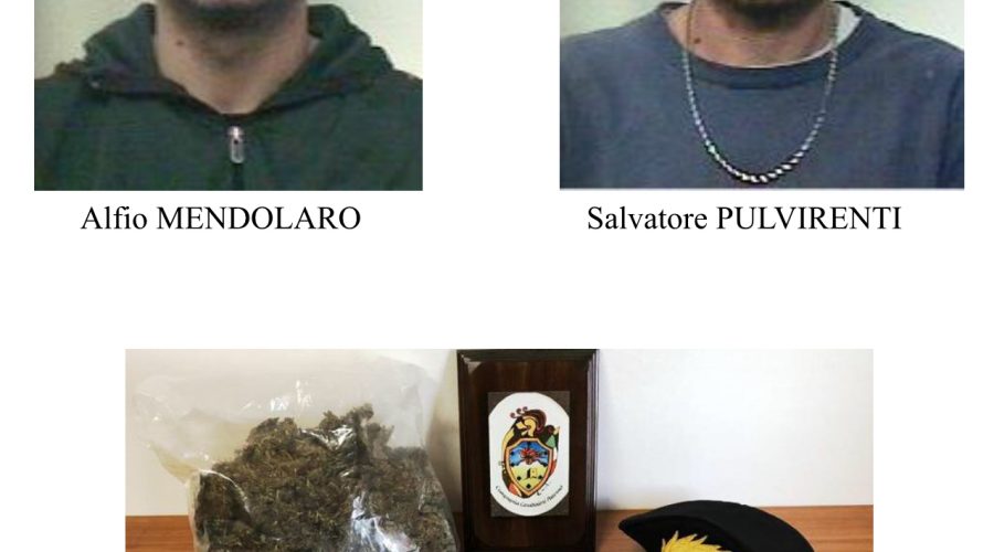 Belpasso, preparavano in garage le dosi di “fumo” da piazzare. Sequestrato 1 Kg di marijuana