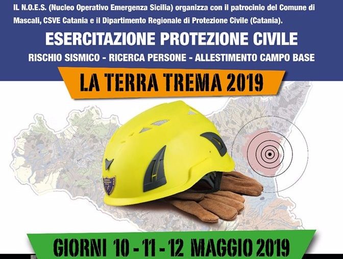 Mascali, “la Terra trema” esercitazione di protezione civile  dal 10 al 12 maggio