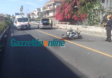 Aci Castello: scontro auto moto sulla statale 114