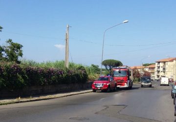 Giarre, incendio sterpaglie nella zona di viale Don Minzoni