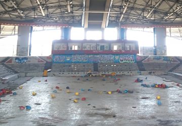 PalaNesima a Catania ridotto ad un cumulo di macerie