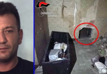 Catania,  come Diabolik si era creato un rifugio per sfuggire alla cattura