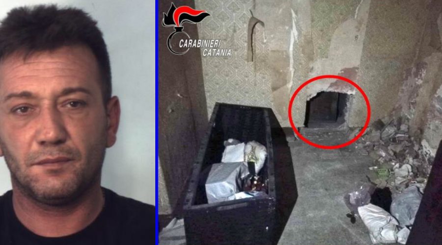 Catania,  come Diabolik si era creato un rifugio per sfuggire alla cattura