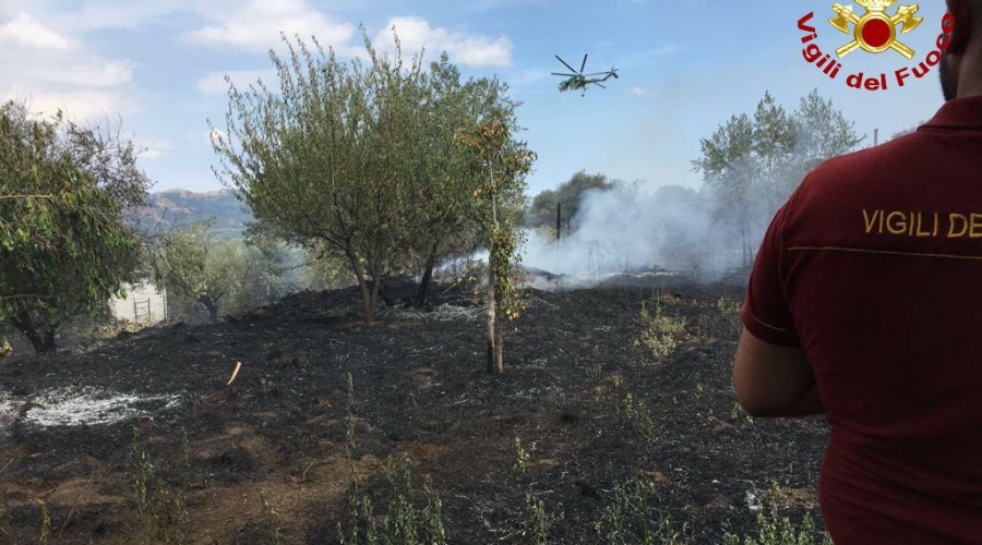 Castiglione, vasto incendio a quota mille