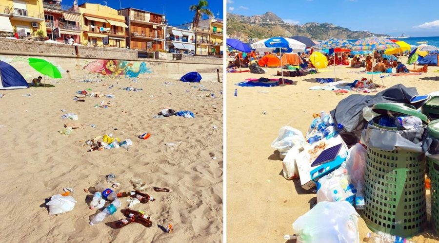 Ferragosto a Giardini Naxos nella “spiaggia pattumiera” del rione San Pancrazio