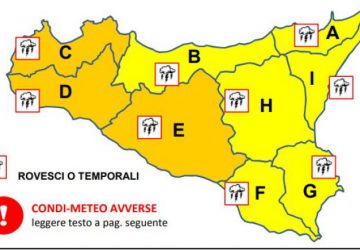 Allerta meteo in Sicilia, alto rischio idrogeologico