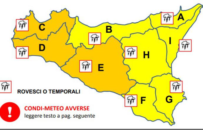 Allerta meteo in Sicilia, alto rischio idrogeologico