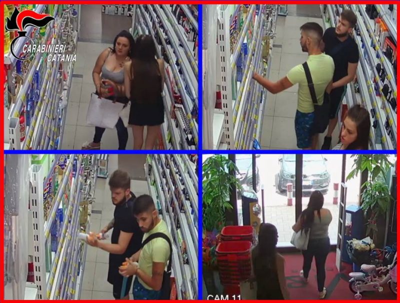 Catania, ripulivano gli scaffali “dimenticando” di pagare il conto: beccati FOTO VIDEO
