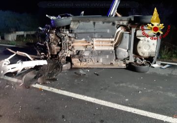 Drammatico incidente stradale a Motta S. Anastasia. Intervento dei Vigili del fuoco