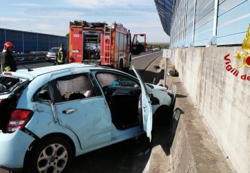 Tangenziale Catania, grave incidente autonomo. Intervento dei Vigili del fuoco
