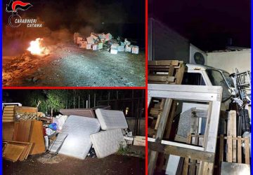 Biancavilla, aveva trasformato il proprio terreno in una discarica abusiva: sorpreso a dar fuoco a parte dei rifiuti