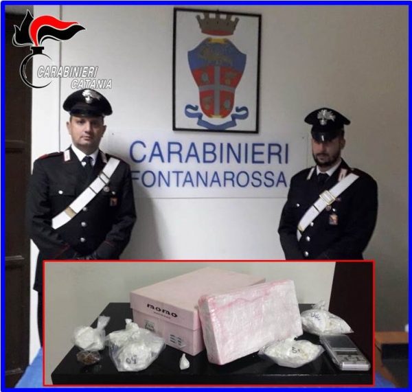 Blitz antidroga a Catania: sequestrati 1,5 Kg di cocaina. Conviventi in manette