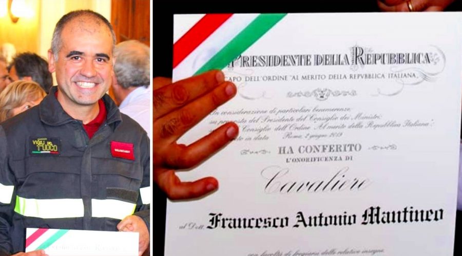 A Mojo Alcantara un Cavaliere della Repubblica Italiana: Francesco Mantineo