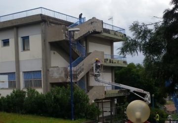 Giarre, interventi di messa in sicurezza prospetti ospedale