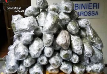 Catania, blitz dei carabinieri: sequestrati 60 kg di droga. Due arresti