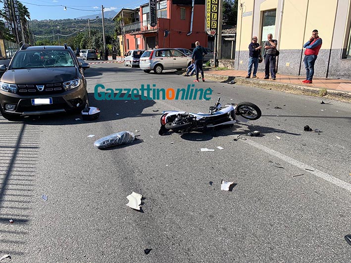 Incidente sulla statale 114 tra Giarre e Mascali: ferito scooterista VIDEO