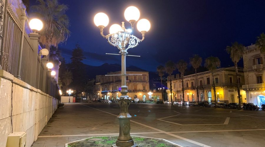 Giarre, attivo il relamping anche in piazza Duomo