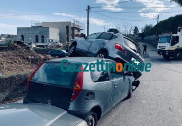 Macchia, spettacolare incidente: due feriti lievi