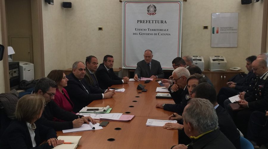Vertice in prefettura per la programmazione dei servizi di sicurezza a Giarre, Acireale e Adrano