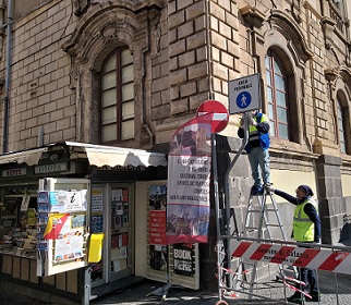 Catania, segnaletica per le nuove aree pedonali