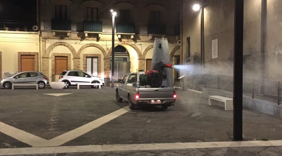 Riposto, avviata nuova sanificazione di strade, parchi e uffici pubblici