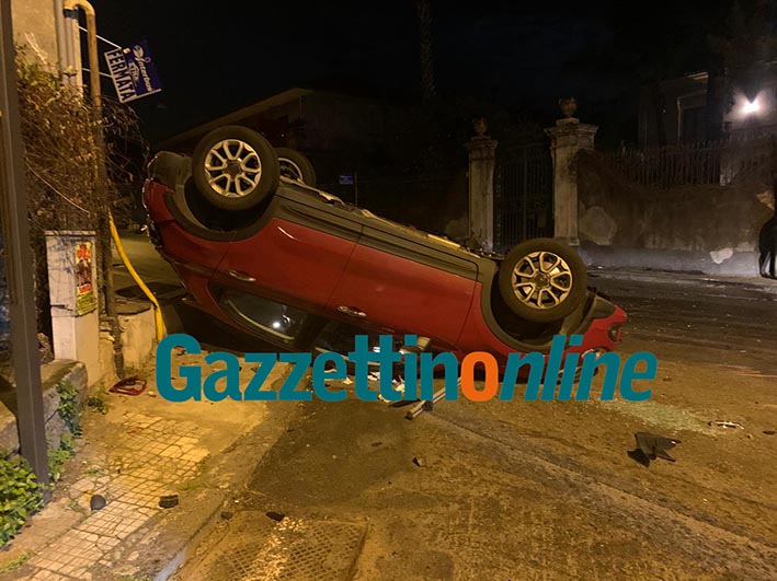 Giarre, drammatica collisione sul viale Sturzo nella notte VIDEO