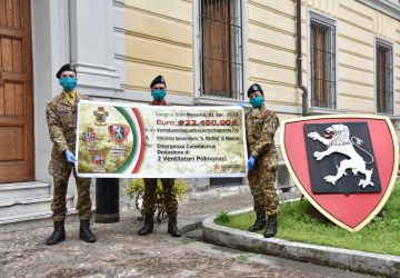 Esercito: i reparti della Brigata &rdquo;Aosta&rdquo; consegnano oltre 22.000 euro per l&rsquo;acquisto di due respiratori